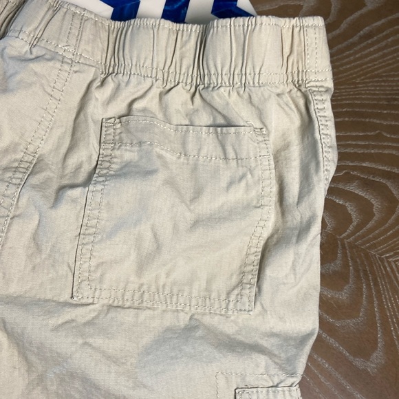 Big Boys Khaki Tan Adjustable Waist Cargo Pocket Summer Shorts - Picture 7 of 8